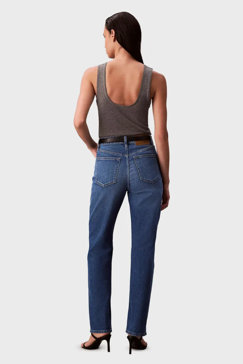 Jins shim HIGH RISE STRAIGHT INDIGO CHANNE 4