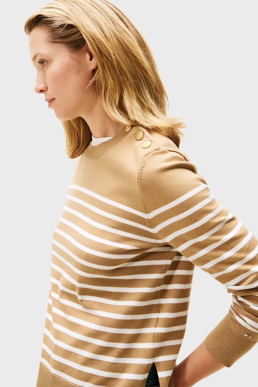 Свитер CO JERSEY MID GG LS GOLD BTN SWT 3