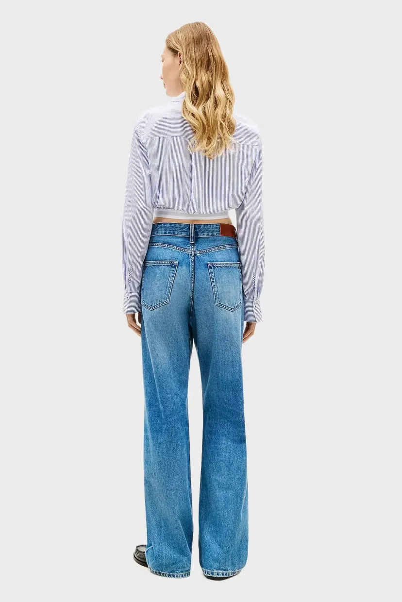 Рубашка/POPLIN CROPPED BRANDED SHIRT 3