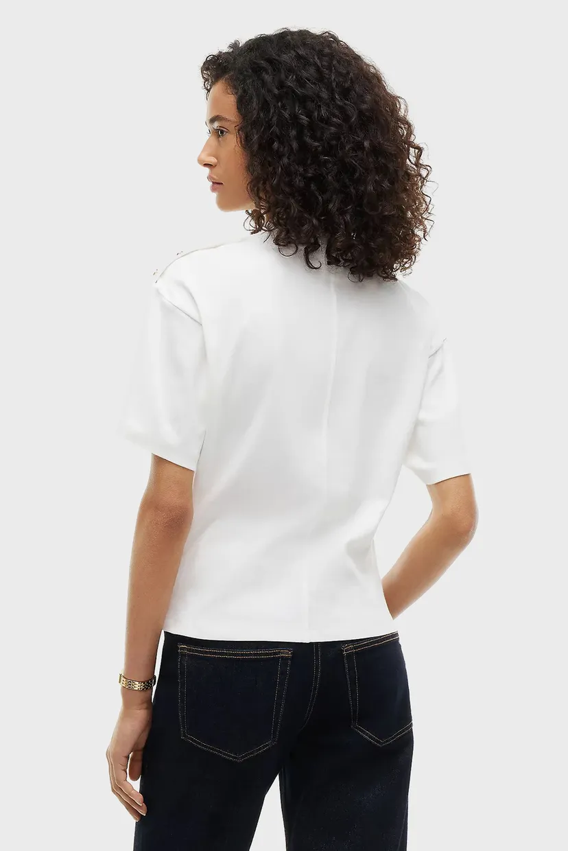 Футболка/GOLD BUTTON HIGH-NK S/S TEE 3