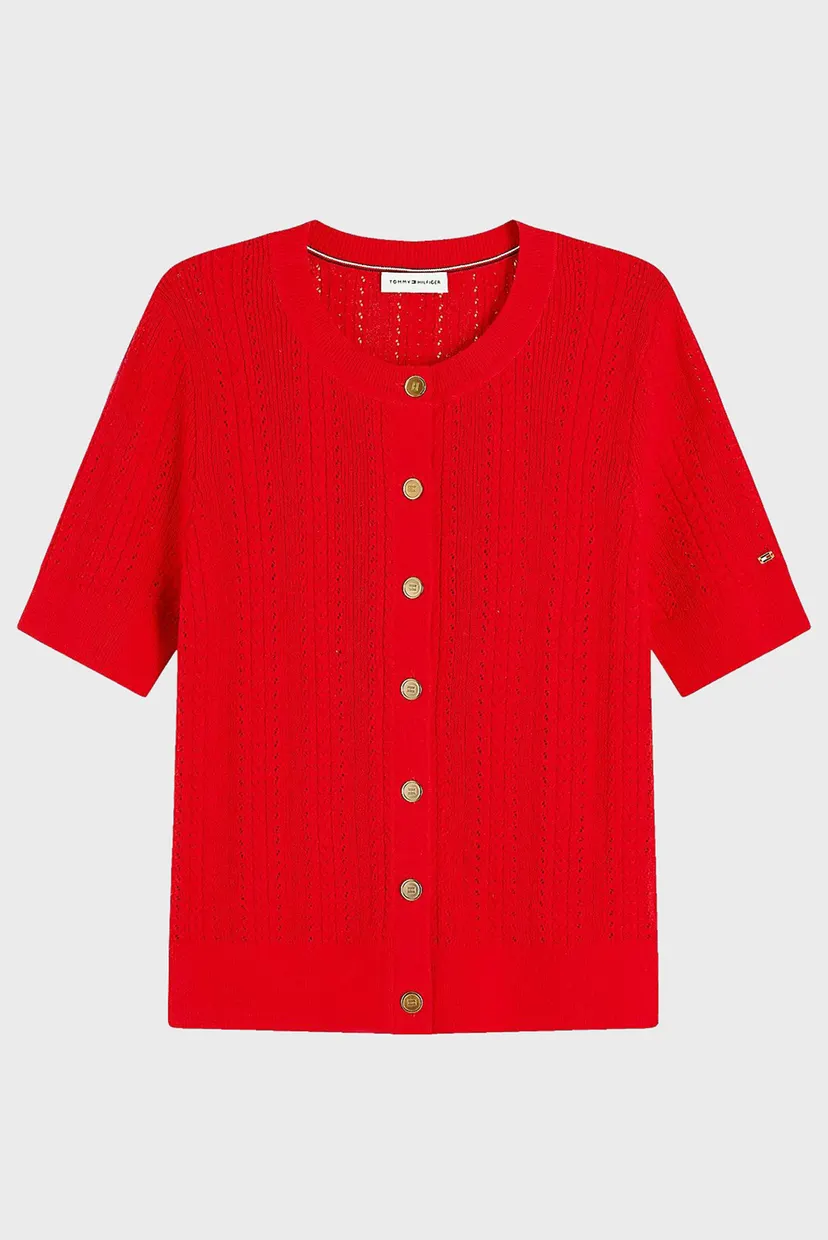 Свитер SUMMER CABLE C NK CARDI S S 5