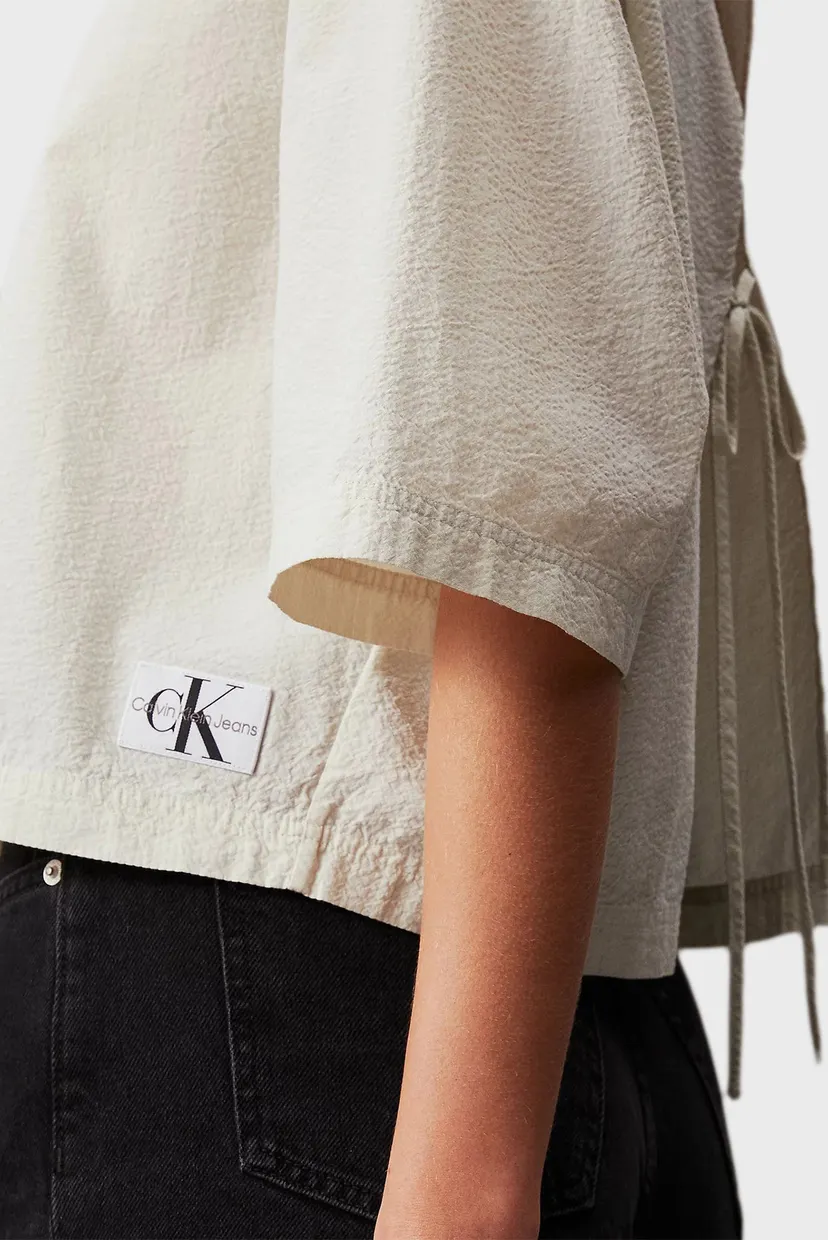 Yengi kalta ko'ylak BACK DETAIL SEERSUCKER SHIRT 4