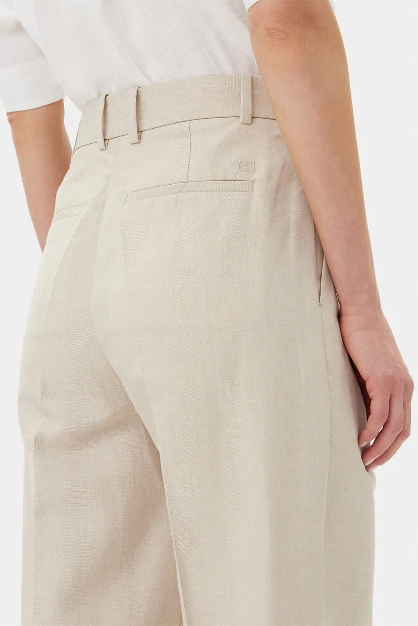 Shim LINEN MIX PLEATED TAPERED PANTS 5