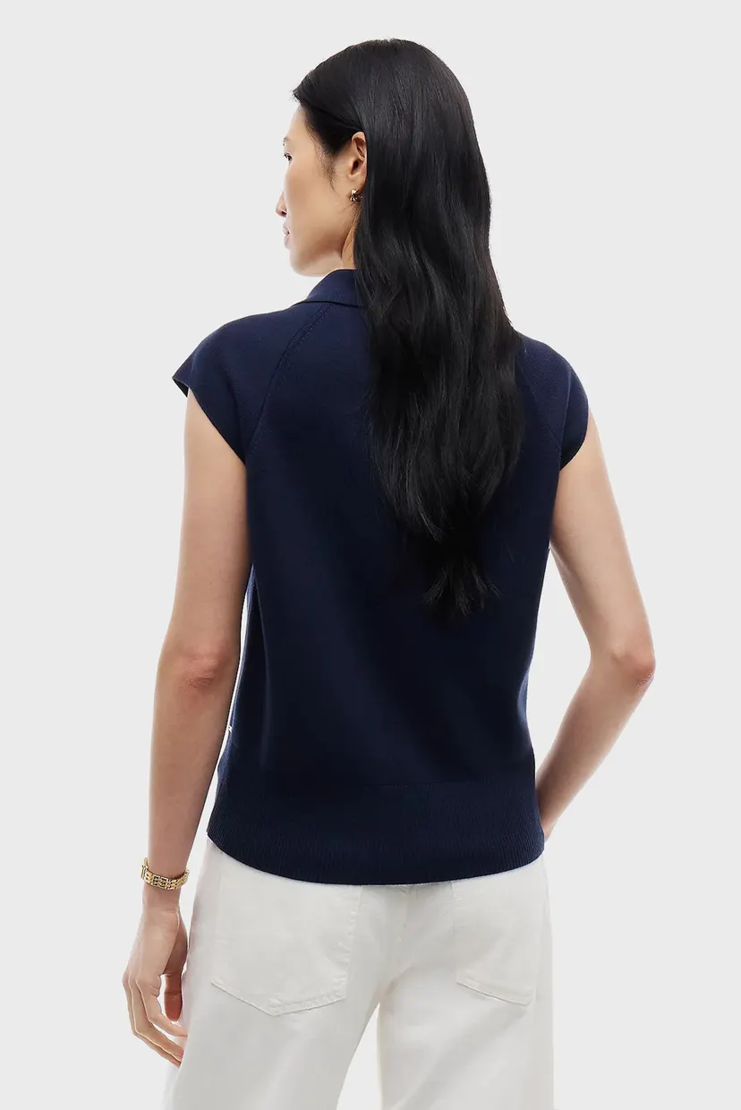 Sviter/COTTON FULL NEEDLE POLO VEST 3