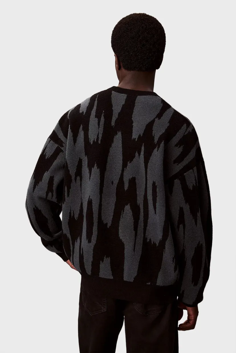 Sviter LS ABSTRACT JACQUARD CRWNK SWTR 3