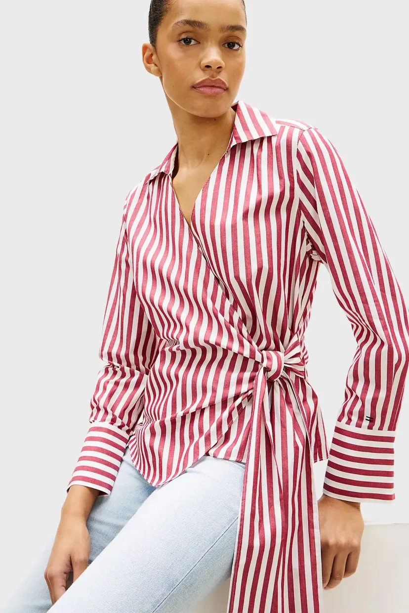 Ko'ylak/POPLIN KNOT BLOUSE WITH LS 4