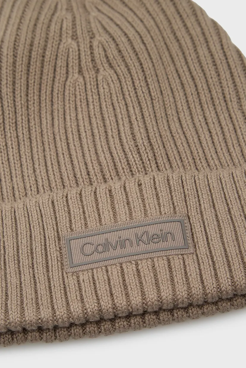 Шапка PATCH CHUNKY RIB COTTON BEANIE 3