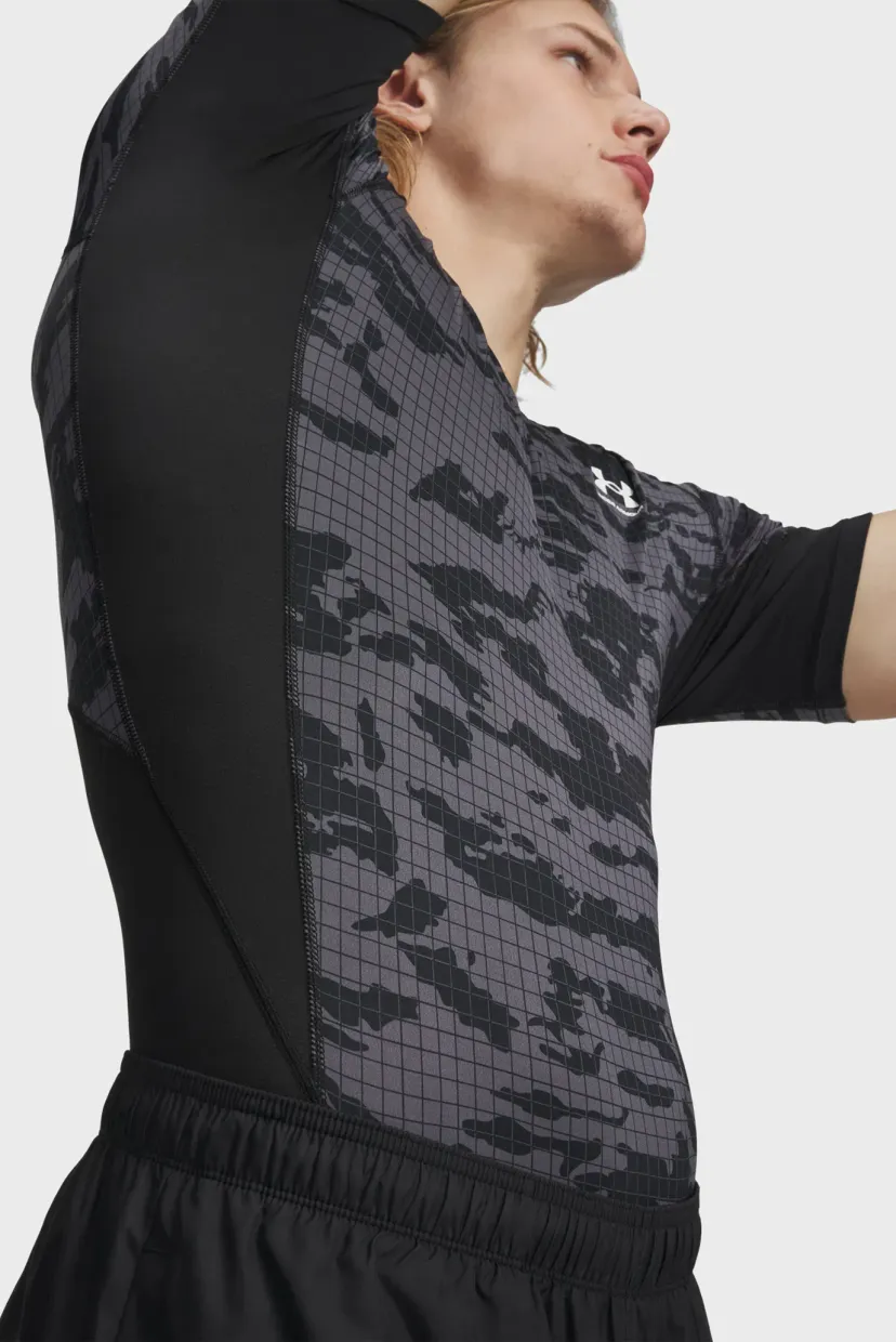 Futbolka/UA HG Printed SS-BLK 3