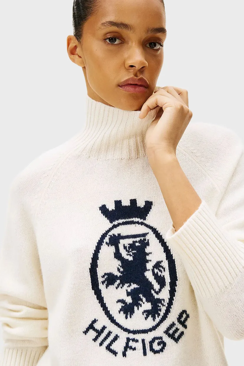 Свитер WOOL BLEND GRAPHIC MOCK-NK SWT 4