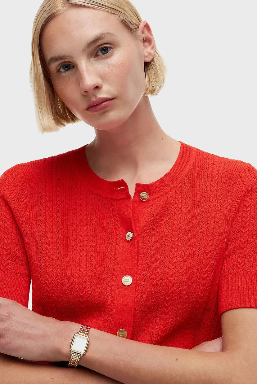 Свитер SUMMER CABLE C NK CARDI S S 4