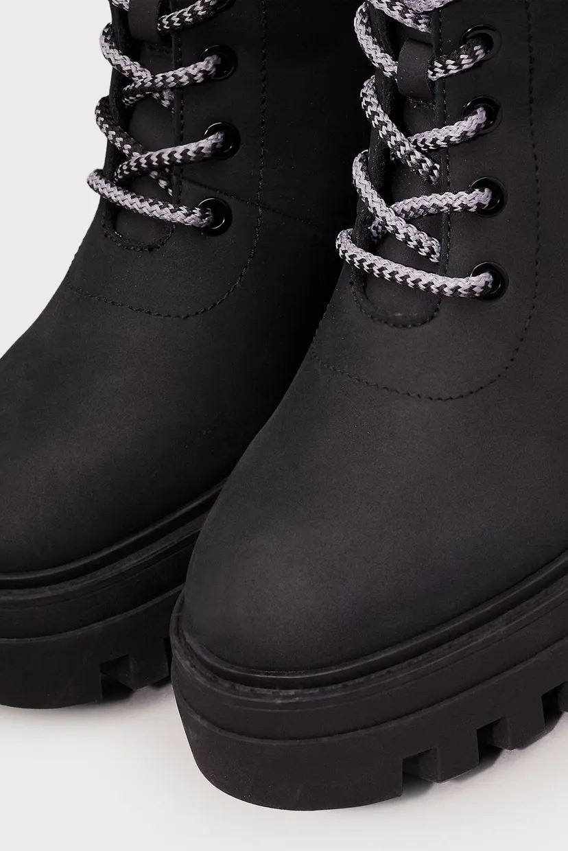 Botilyonlar CHUNKY HEELED ZIP BOOT LTH 3