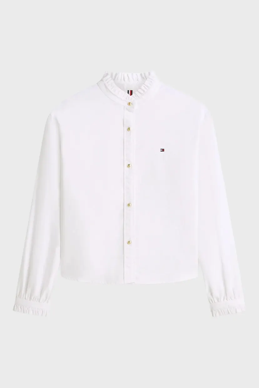 Ko'ylak/OXFORD CROP RUFFLE LS SHIRT 5