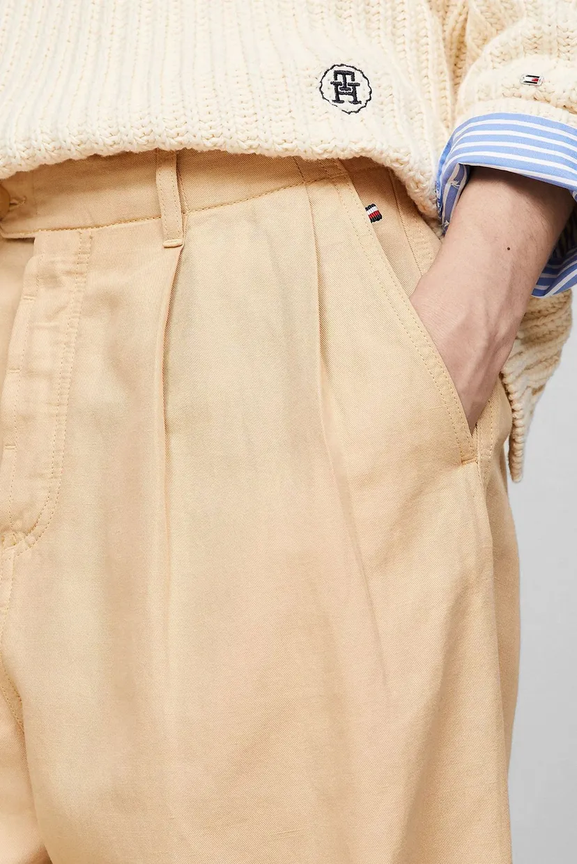 Ishton COTTON LINEN RLX STRAIGHT PANT 4