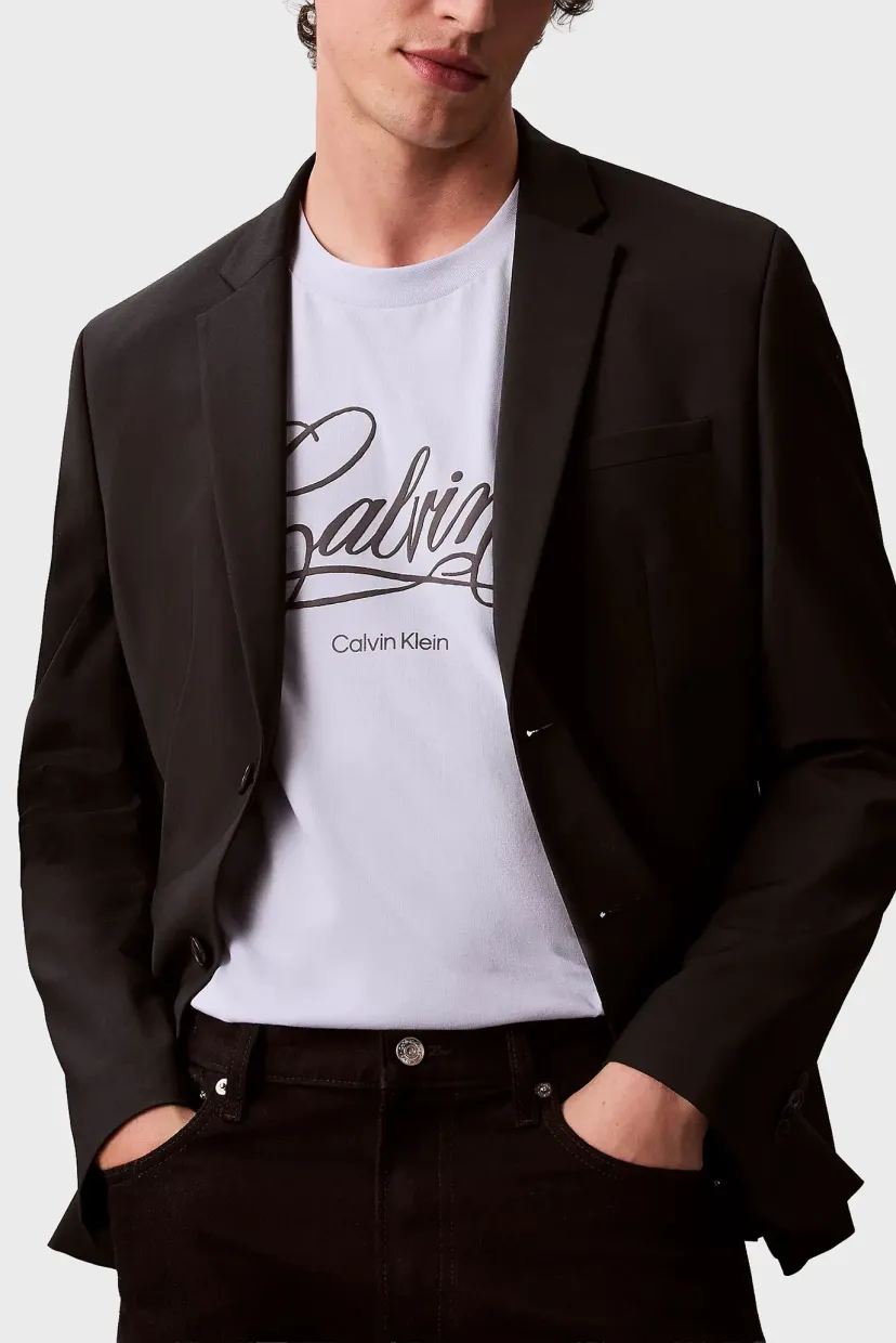 Футболка/SS 20S LN CALVIN SCRIPT GRAPHIC 4