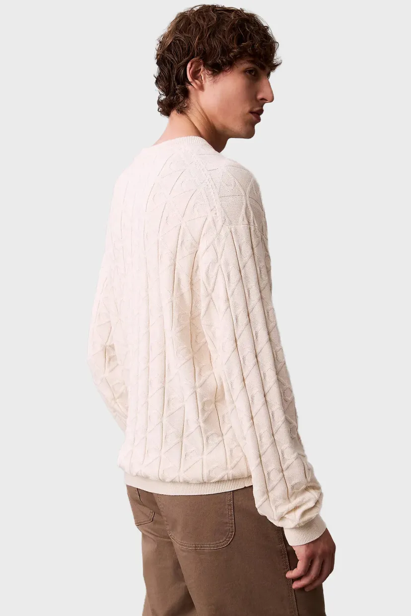 Sviter LS EASY AOP COTTON CREWNK SWEATE 3