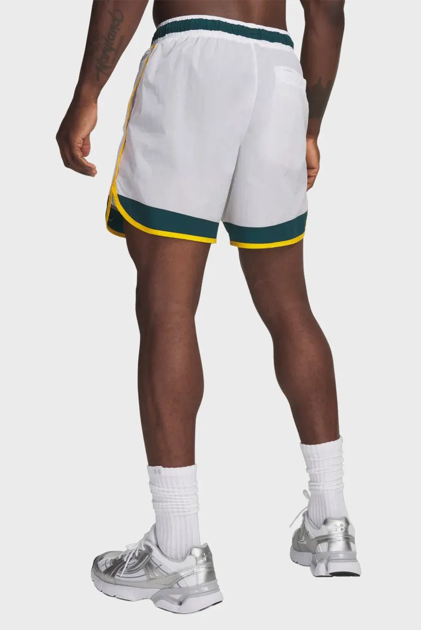 Shortik/UA Icon Woven Track Shorts-WHT 3