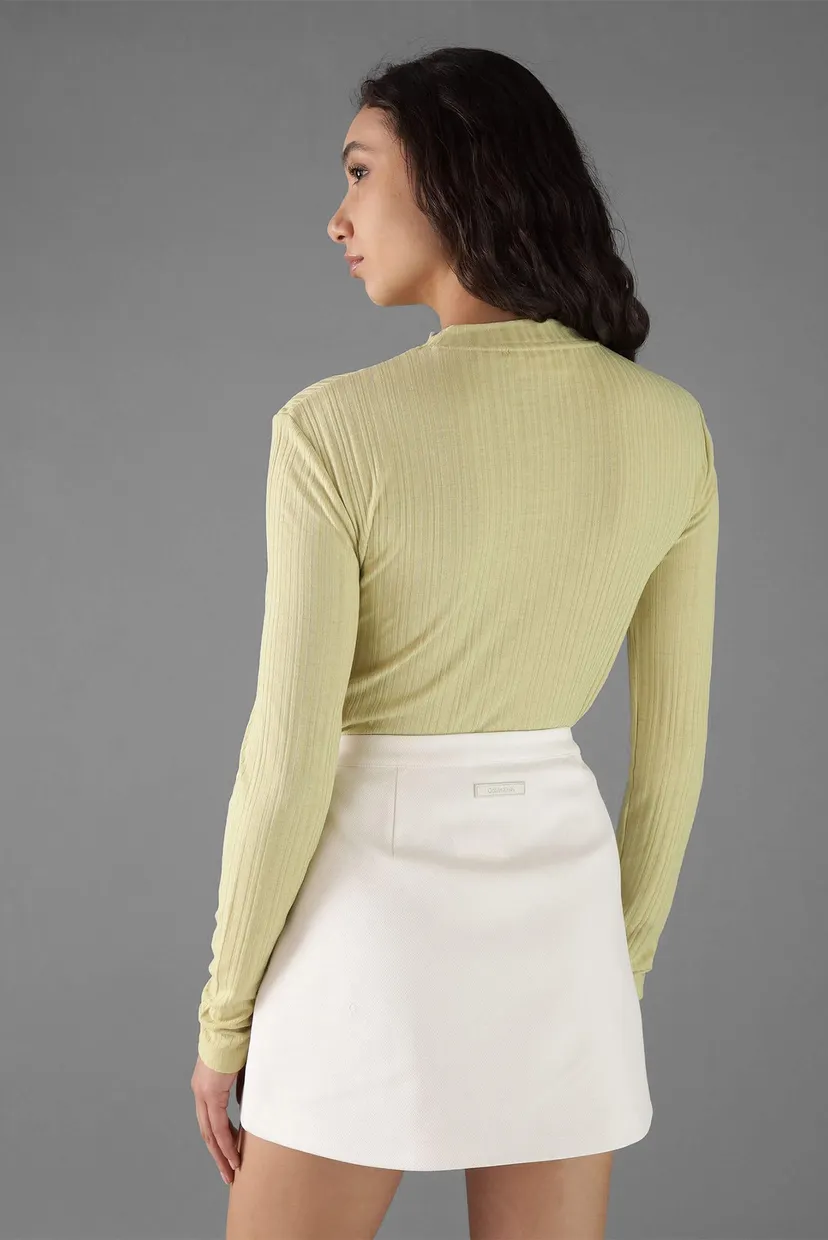 Топ SEMI SHEER RIB LS SLIM TOP 3