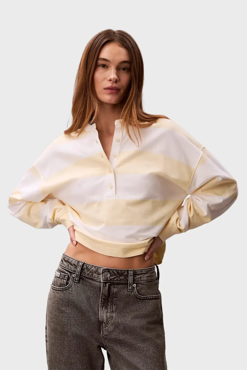 Лонгслив/LS VARSITY STRIPED HENLEY TOP 4
