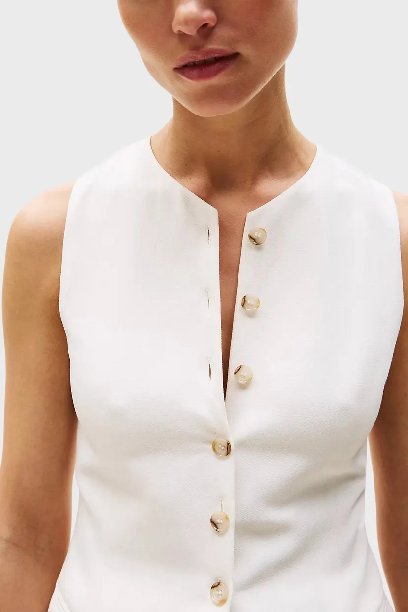 Jilet LINEN MIX SLIM WAISTCOAST TOP 4