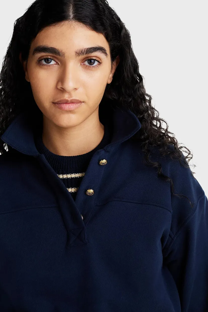 Reglan GOLD BTN POLO SWEATSHIRT 4