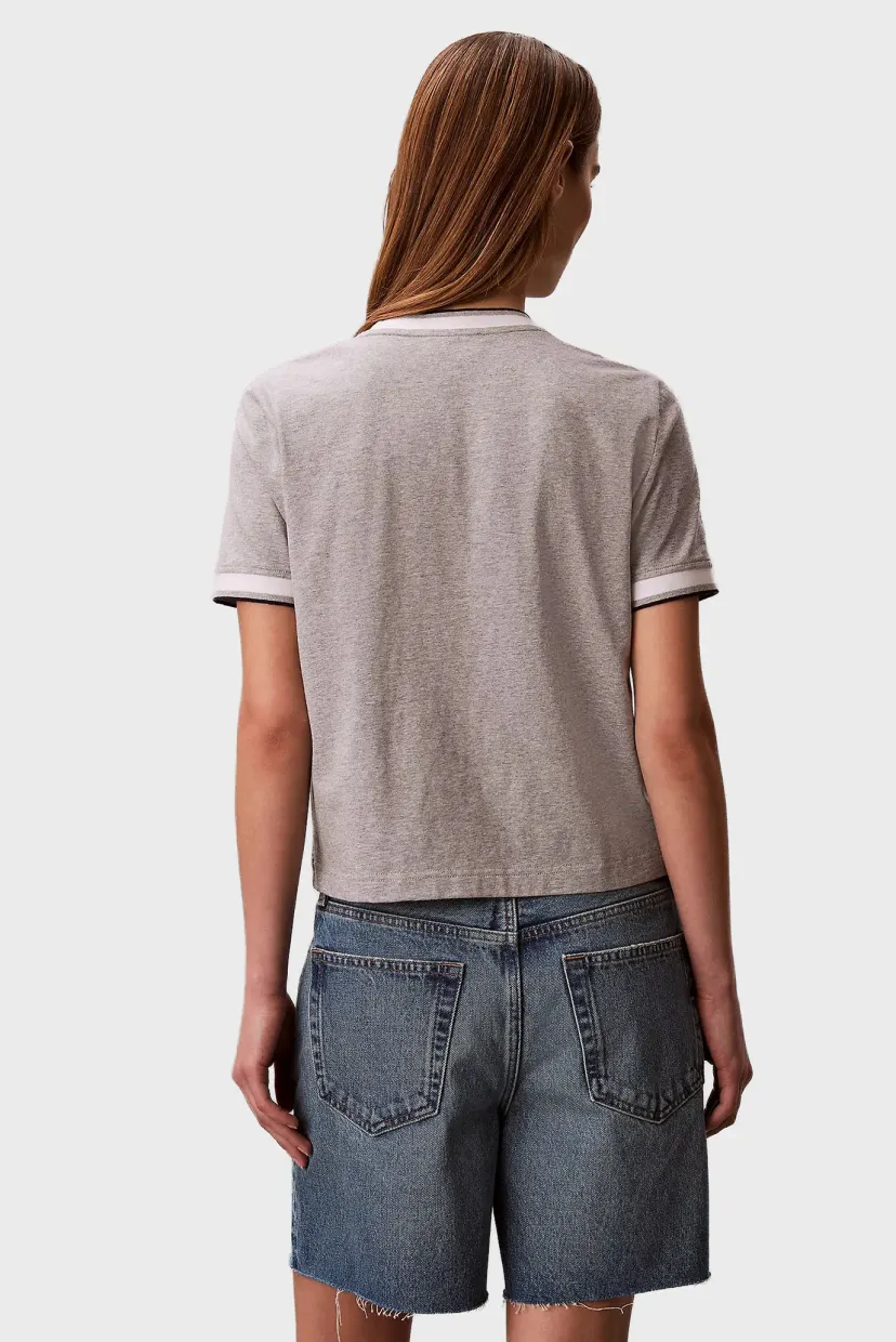 Futbolka/SS CTN MONOGRAM STRIPE TRIM TEE 3