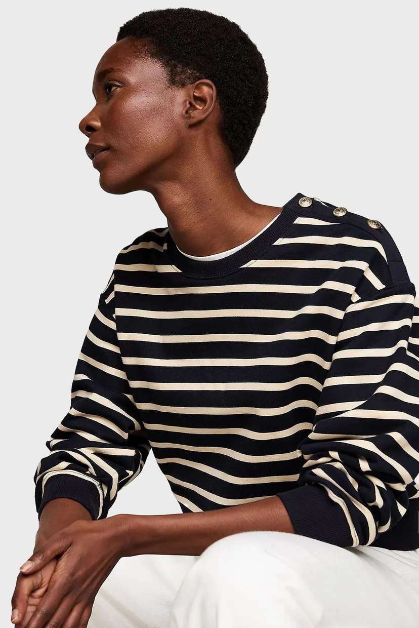 Svitshot REG GOLD BTN C-NK SWEATSHIRT 4