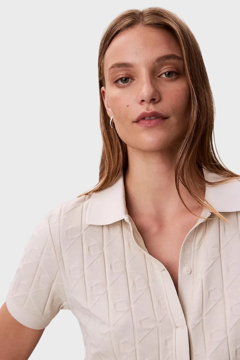 Polo SS AOP JACQUARD POLO TOP 4