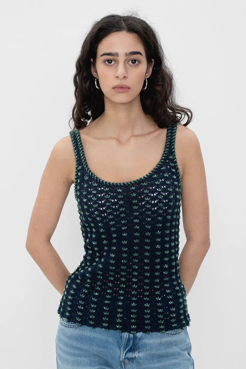 Top Crochet Beaded Tank Top 3