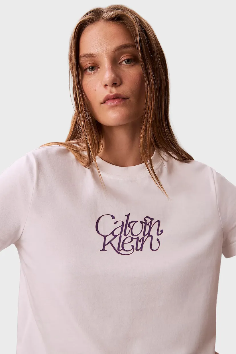 Futbolka SS FITTED SCRIPT CALVIN KLEIN TE 5