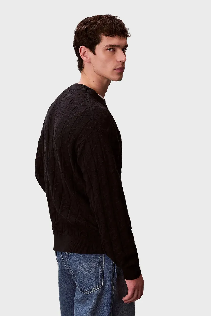 Sviter LS EASY AOP COTTON CREWNK SWEATE 4