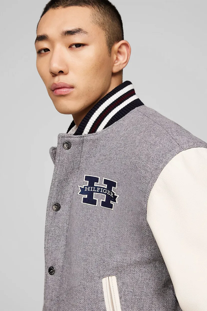 Yengil kurtka LEATHER VARSITY JACKET 4