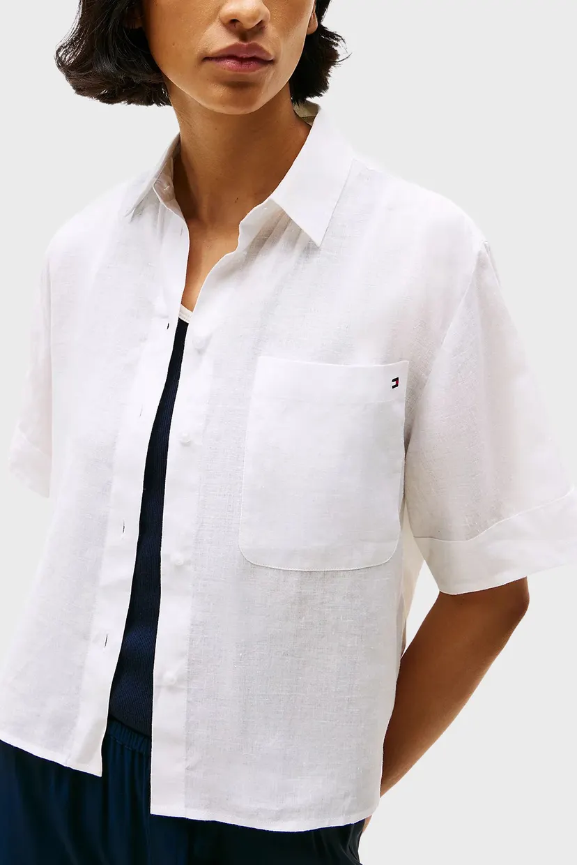 Yengi kalta ko'ylak ESS LINEN RELAXED S S SHIRT 4