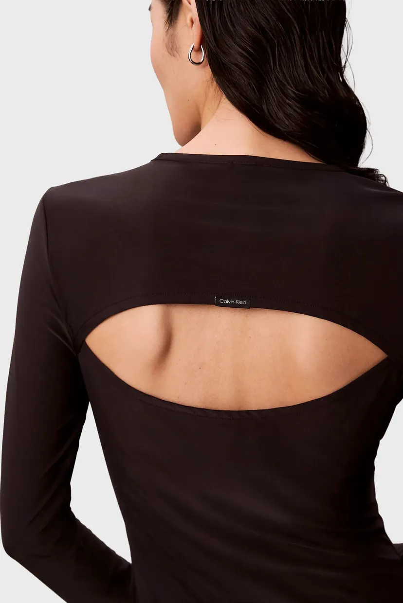 Платье LS CREPE CUTOUT BACK MIDI DRESS 4