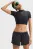Top/HeatGear Crop Mock SS-BLK